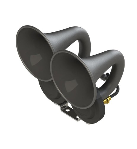 Tromba pneumatica 2 cornetti con elettrovalvola camion 12V