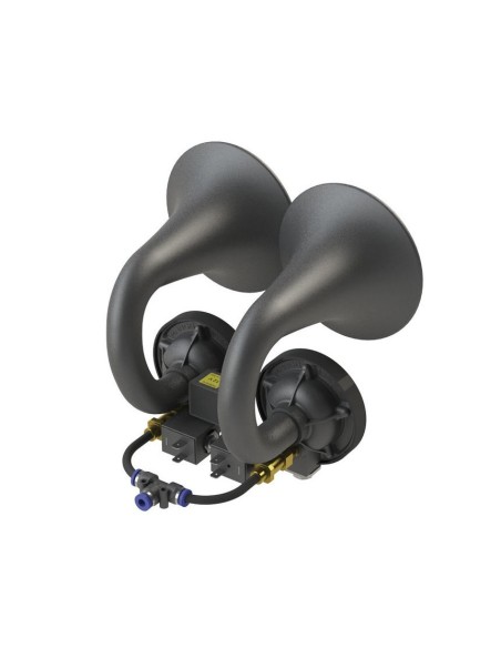 Tromba pneumatica 2 cornetti con elettrovalvola camion 12V