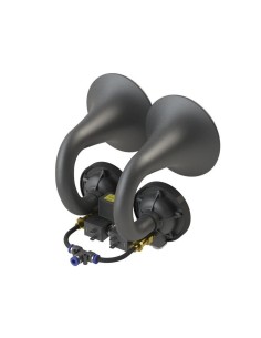 Tromba pneumatica 2 cornetti con elettrovalvola camion 24V 2
