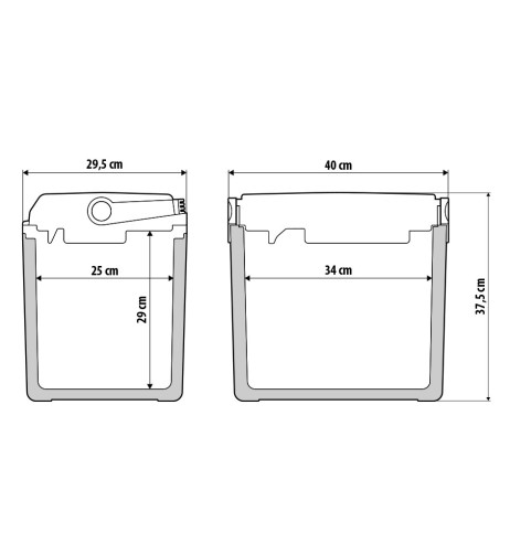 Frigorifero scaldavivande portatile 25 litri 12V 220V