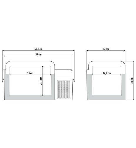 Frigorifero Congelatore a compressore 20 litri 12 24V 220V