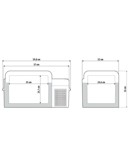 Frigorifero Congelatore a compressore 20 litri 12 24V 220V