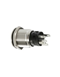 Interruttore a pulsante in acciaio inox con spia a Led 12 24V Rosso 2