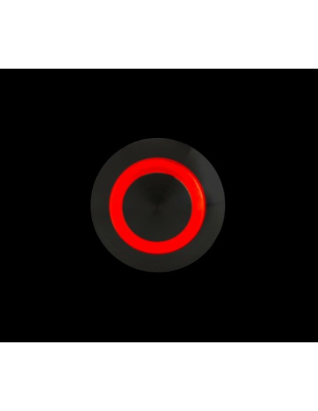 Interruttore a pulsante in acciaio inox con spia a Led 12 24V Rosso