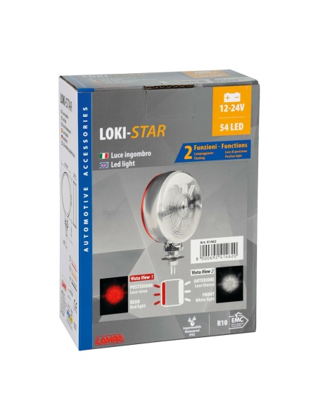 Luce ingombro 54 Led doppia funzione 12 24V Rosso Bianco
