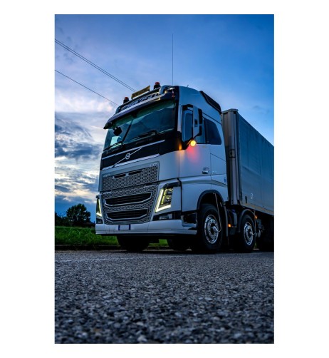 Luce ingombro 54 Led doppia funzione 12 24V Rosso Arancio