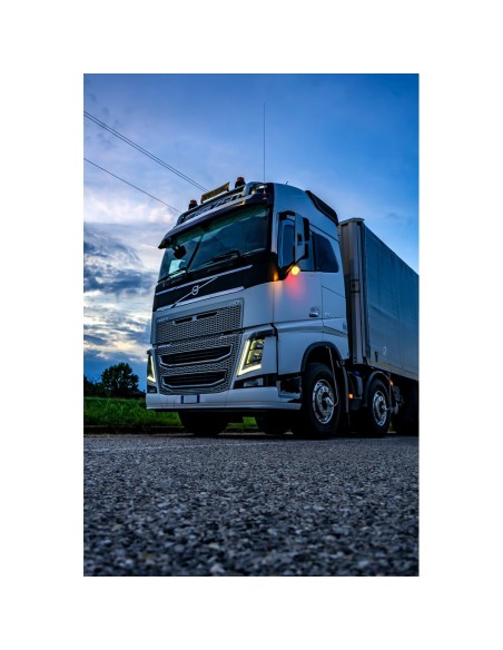 Luce ingombro 54 Led doppia funzione 12 24V Rosso Arancio