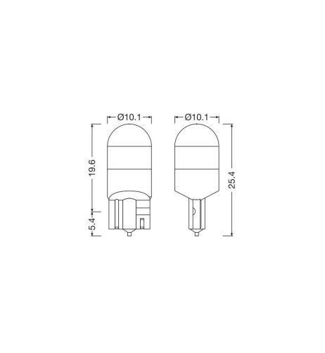 Coppia lampadine omologate Osram 12V Night Breaker Led W5W T10