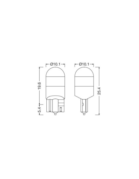 Coppia lampadine omologate Osram 12V Night Breaker Led W5W T10