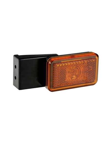 Luce ingombro a Led con catarifrangente e staffa 12 24V Arancio