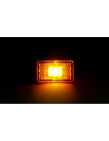 Luce ingombro a Led con catarifrangente e staffa 12 24V Arancio