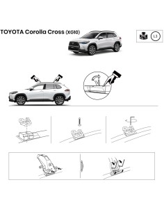 Kit barre portatutto LP56 per Toyota Corolla Cross dal 2022 2