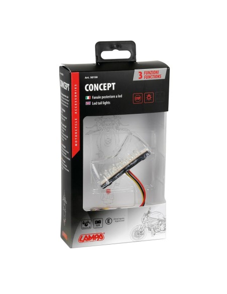 Fanale posteriore a 11 led 12V per moto e scooter