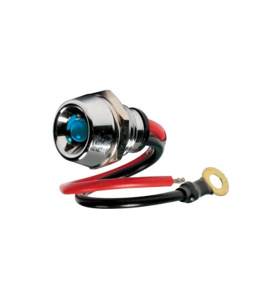 Spia a LED 12V moto scooter auto tuning colore BLU foro 11.2mm