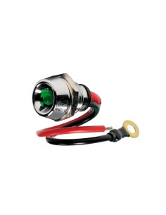 Spia a LED 12V moto scooter auto colore VERDE foro 11 2mm