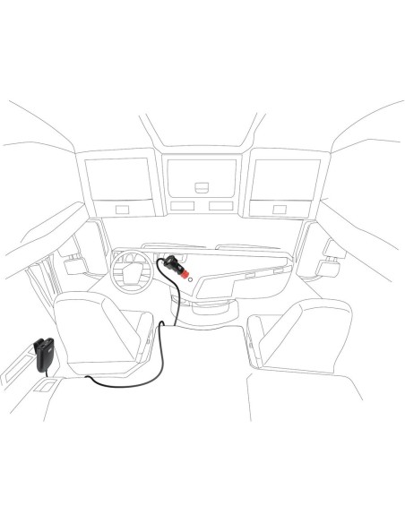 Caricabatteria 4 porte Usb con prolunga 180cm Fast Charge 7800mA 12 24V