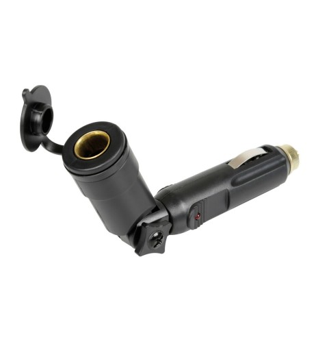 Adattatore snodabile 12 24V Ingresso spinotto standard Uscita spinotto DI