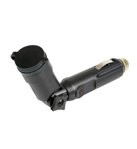 Adattatore snodabile 12 24V Ingresso spinotto standard Uscita spinotto DI