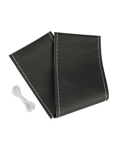 Coprivolante camion Premium Truck in pelle nera argento da cucire 44 46cm