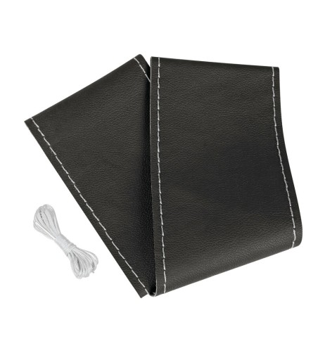 Coprivolante camion Premium Truck in pelle nera argento da cucire 44 46cm