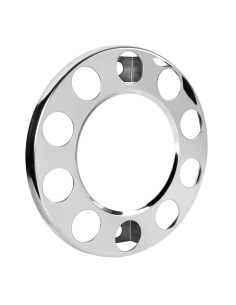 Anello coprimozzo inox vuoto 422mm fori 25mm cerchi in acciaio Camion