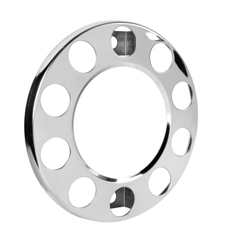 Anello coprimozzo inox vuoto 422mm fori 25mm cerchi in acciaio Camion