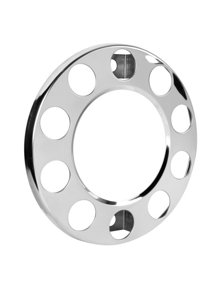 Anello coprimozzo inox vuoto 422mm fori 25mm cerchi in acciaio Camion