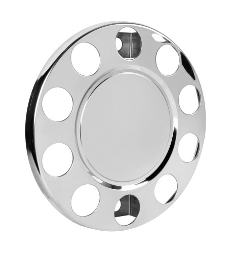 Anello coprimozzo inox pieno 422mm fori 25mm cerchi in acciaio Camion
