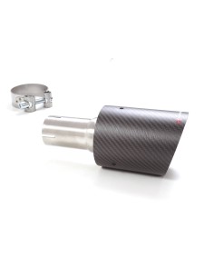 Terminale di scarico Carbon rotondo 100mm L225 Ragazzon RO 100 Carbon 2