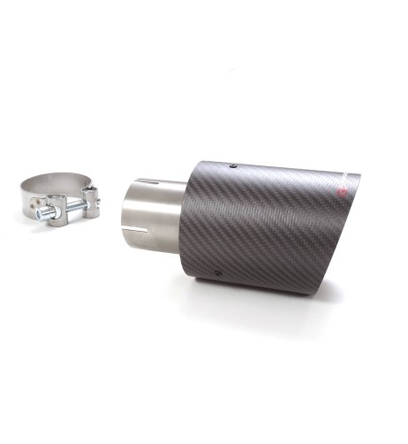 Terminale di scarico Carbon rotondo 100mm L190 Ragazzon RO 100 Carbon