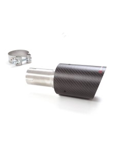 Terminale di scarico Carbon rotondo 90mm L225 Ragazzon RO 90 Carbon 2