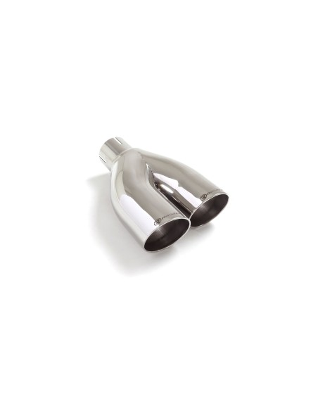 Terminale di scarico doppio rotondo sfalsato 70mm L225 240 Ragazzon RO 2x