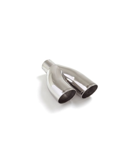 Terminale di scarico doppio rotondo sfalsato 70mm L225 240 Ragazzon RO 2x