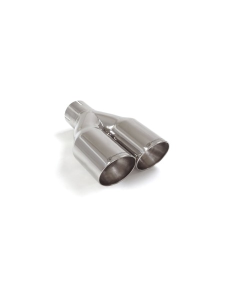 Terminale di scarico doppio rotondo 80mm L225 Ragazzon Sportline RO 2x80