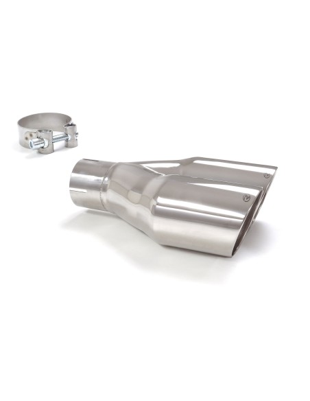 Terminale di scarico doppio rotondo 80mm L225 Ragazzon Sportline RO 2x80