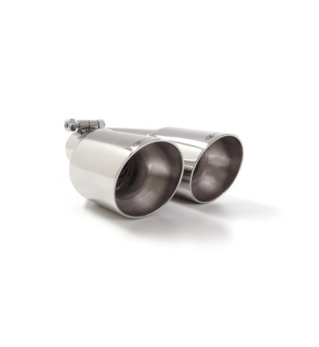 Terminale di scarico doppio rotondo 80mm L225 Ragazzon Sportline RO 2x80