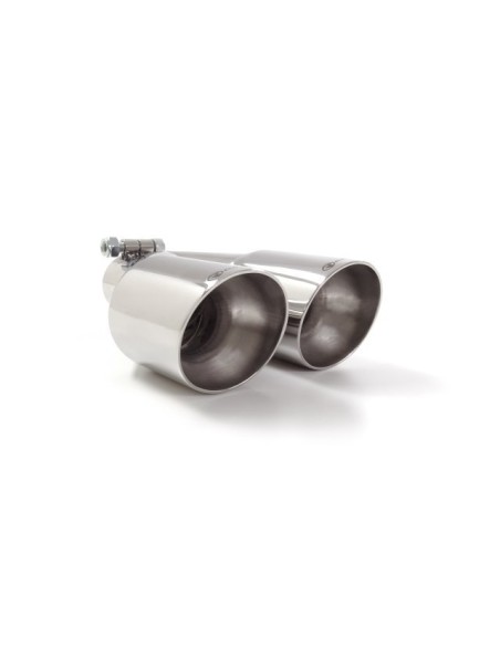 Terminale di scarico doppio rotondo 80mm L225 Ragazzon Sportline RO 2x80