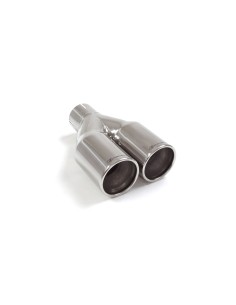 Terminale di scarico doppio rotondo 80mm L225 Ragazzon RO 2x80