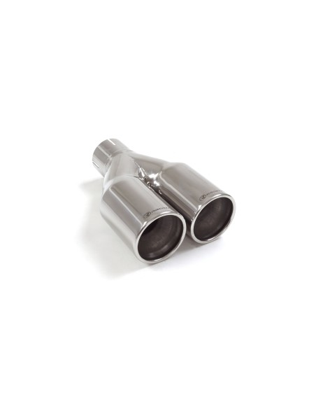 Terminale di scarico doppio rotondo 80mm L225 Ragazzon RO 2x80
