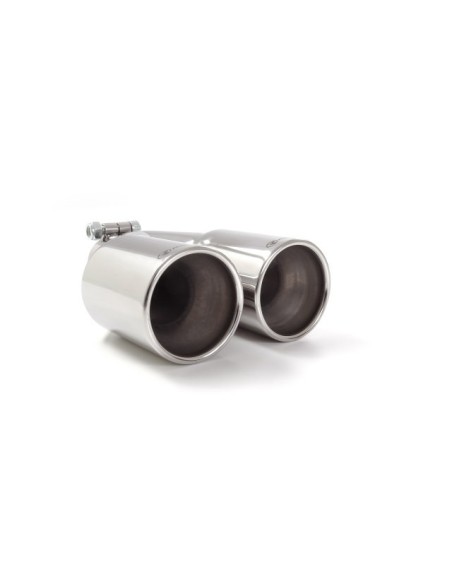 Terminale di scarico doppio rotondo 80mm L225 Ragazzon RO 2x80