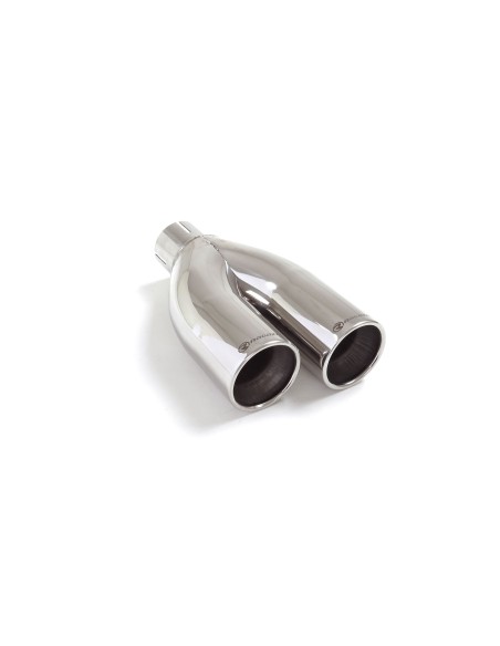 Terminale di scarico doppio rotondo sfalsato 70mm L225 240 Ragazzon RO 2x