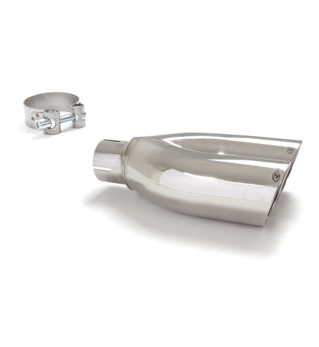 Terminale di scarico doppio rotondo 70mm L225 Ragazzon RO 2x70