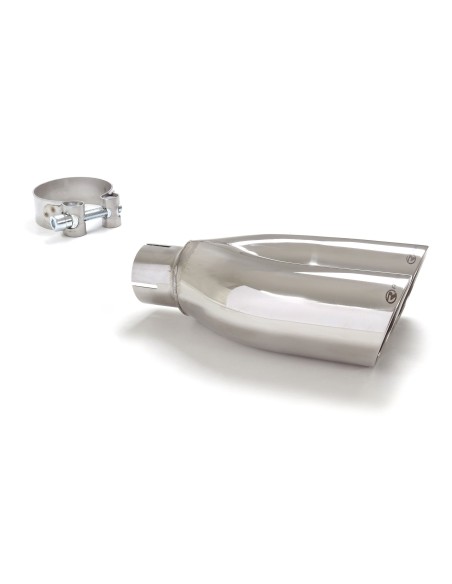 Terminale di scarico doppio rotondo 70mm L225 Ragazzon RO 2x70