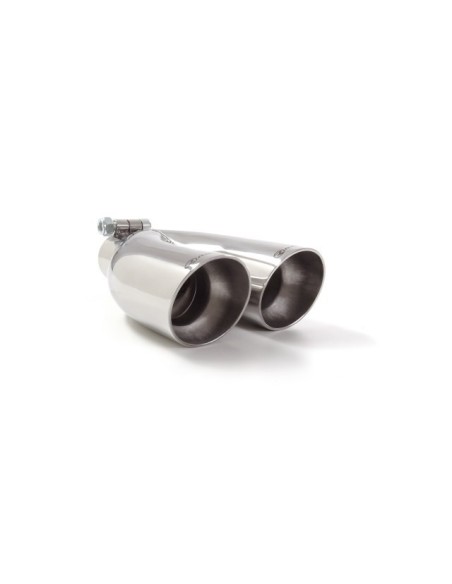 Terminale di scarico doppio rotondo 70mm L225 Ragazzon RO 2x70