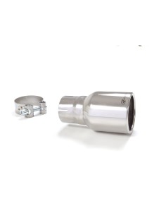 Terminale di scarico singolo rotondo 90mm L160 entrata 54mm Ragazzon RO 9 2