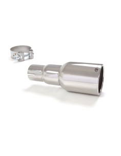 Terminale di scarico singolo rotondo 90mm L225 entrata 50 5mm Ragazzon RO 2