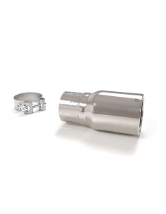 Terminale di scarico singolo rotondo 80mm L160 entrata 54 5mm Ragazzon RO 2