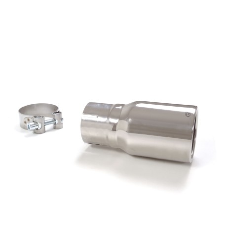 Terminale di scarico singolo rotondo 80mm L160 entrata 45 5mm Ragazzon RO