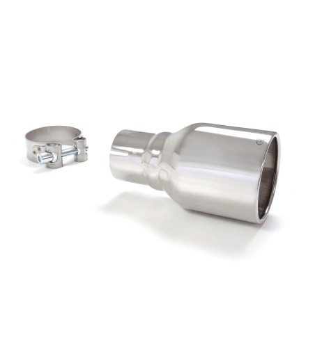 Terminale di scarico singolo rotondo 102mm L180 entrata 57 5mm Ragazzon R