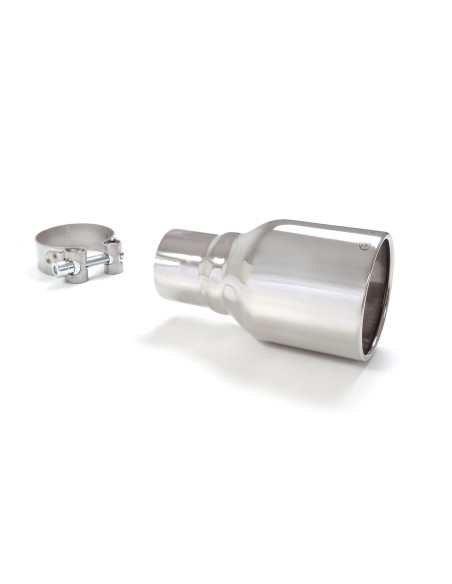 Terminale di scarico singolo rotondo 102mm L180 entrata 54 5mm Ragazzon R